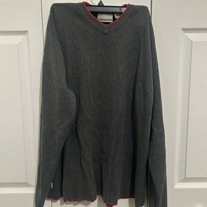 Vintage Quicksilver Sweater Size Large Gray/Red 2000s Y2K Winter Quiksilver